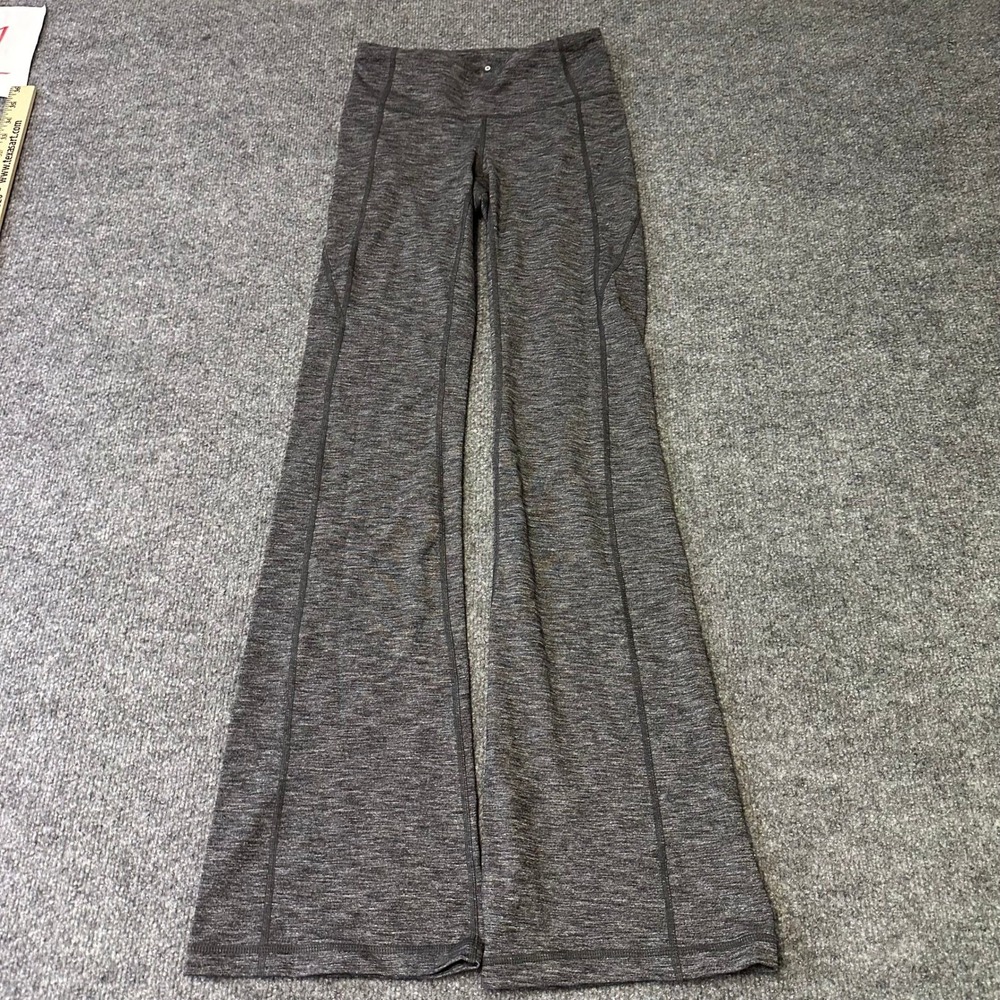 Athleta Yoga Pants Womens XS Gray Space Dye Flare Leg Athletic Stretch Excellent